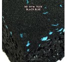 RUBBER FITNESS FLOORING HD GYM TILES (แผ่นยางกันกระแทกฟิตเนส รุ่น HD GYM) BLACK DOT BLUE SIZE 50x50x2.5CM WEIGHT 5KG 1Y.